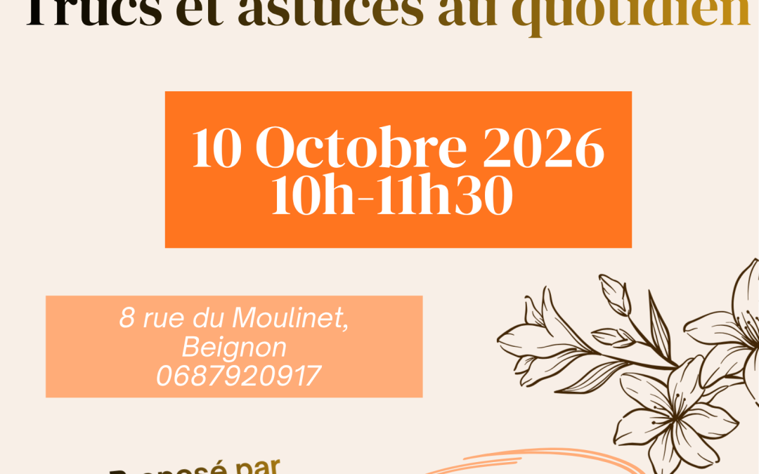 Prochain atelier: Gestion du stress au quotidien